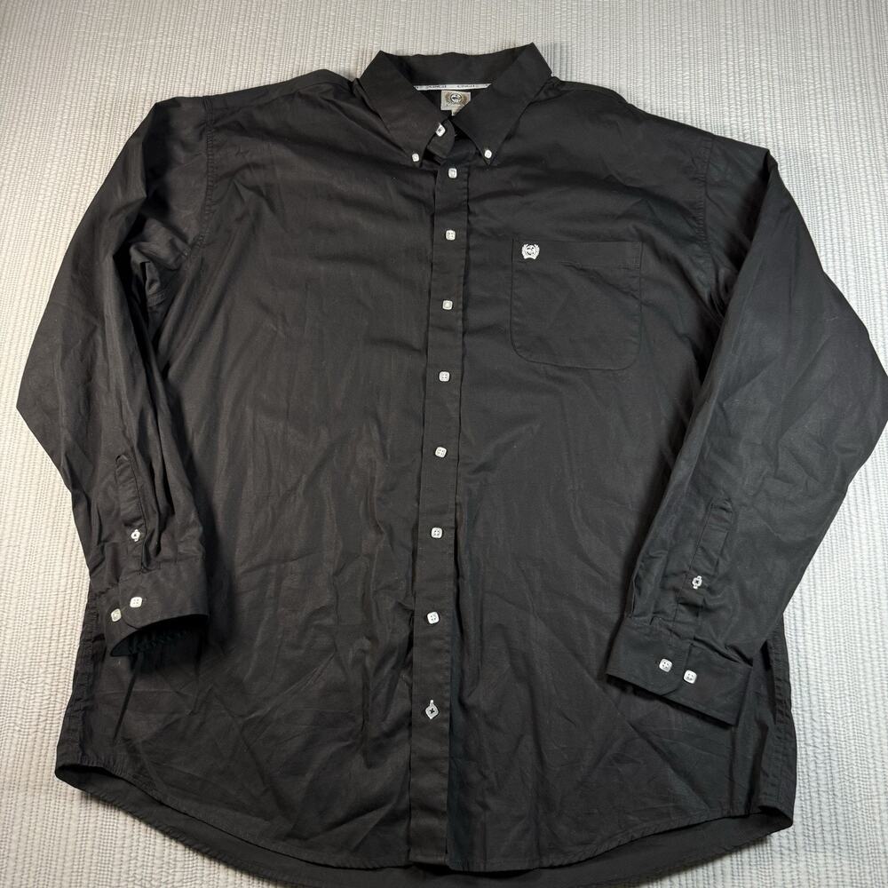 Cinch Shirt Men’s XXXL 3XL Black Western Modern Ranchwear Rodeo